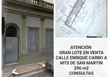 Imperdible terreno en calle Enrique Carbo 34, Centro